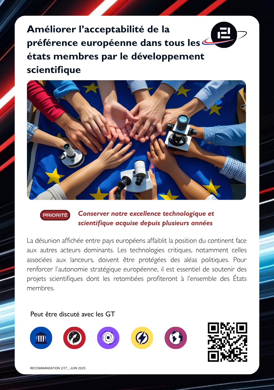Améliorer l’acceptabilité de la préférence européenne dans tous les états membres par le développement scientifique